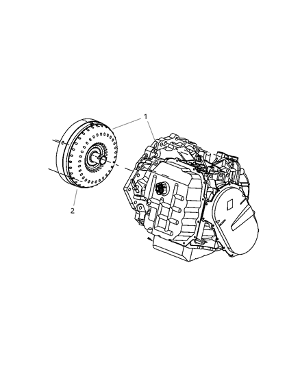 2007 Chrysler Sebring Transaxle Assembly of Automatic Transmission Diagram 3 - Thumbnail