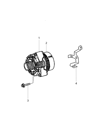 2004 Chrysler Crossfire Alternator Bracket Diagram for 5096529AA