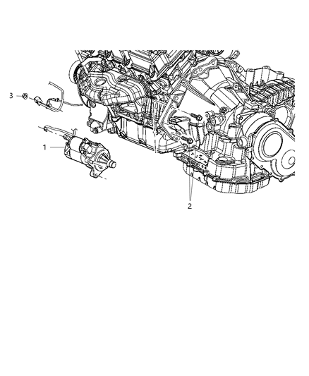 2011 Dodge Avenger Starter & Related Parts Diagram 2 - Thumbnail