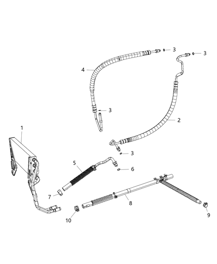 2014 Ram 3500 Pickup Power Steering Hose Diagram 2 - Thumbnail