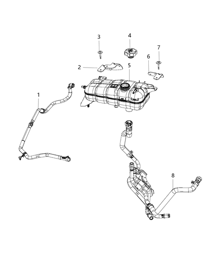 2020 Ram 1500 New Style Coolant Recovery Bottle Diagram 1 - Thumbnail