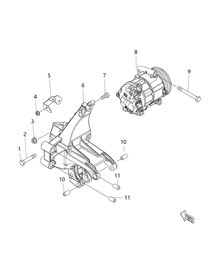 2015 Jeep Renegade A/C Compressor Diagram 3 - Thumbnail