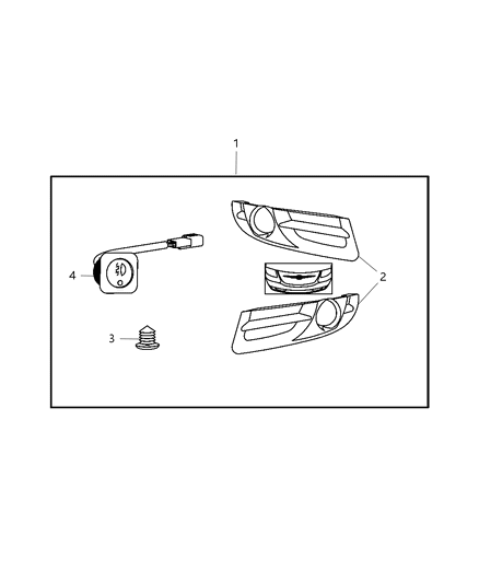 2007 Chrysler Town & Country Light Kit Fog Diagram for 82209339
