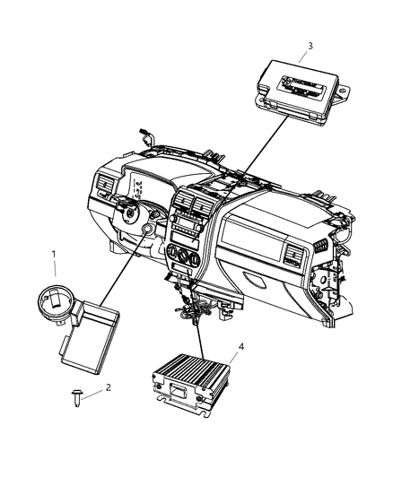2008 Dodge Caliber Module Receiver Diagram for 5026218AJ