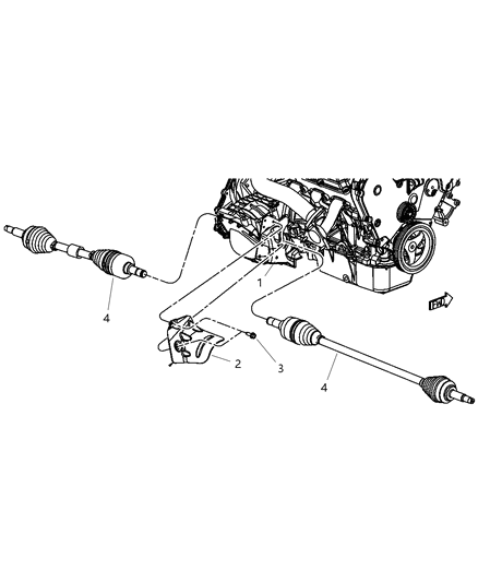 2007 Chrysler Pacifica Lower Strut & Shield Diagram