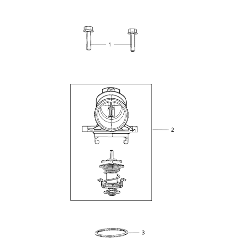 2021 Ram 1500 Thermostat & Related Parts Diagram 1 - Thumbnail