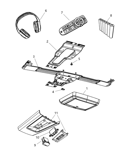 2007 Dodge Nitro Remote Wireless Infrared Diagram for 5107094AB