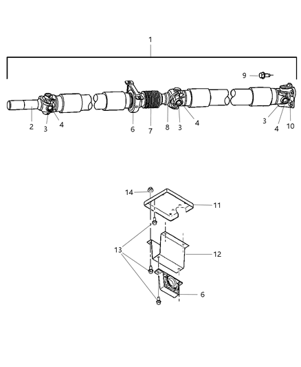 2007 Dodge Ram 2500 Drive Shaft Diagram for 52123101AA