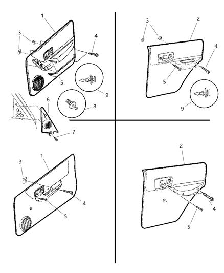 1998 Jeep Cherokee Interior Trim Parts Diagram 2 - Thumbnail