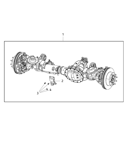 2018 Ram 3500 Cab Chassis(<10K lb.) Front Axle Assembly Diagram