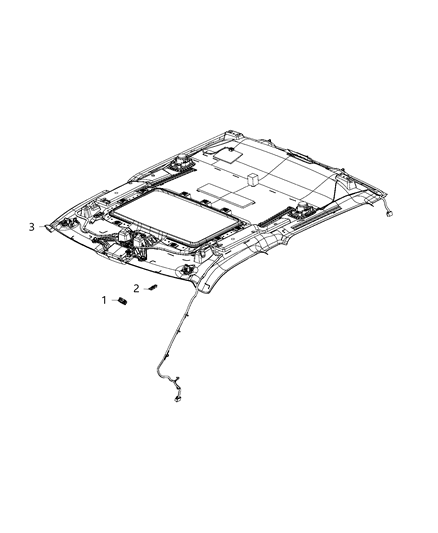 2019 Ram 1500 Classic Switch, Rear Sliding Window & Sun Roof Diagram