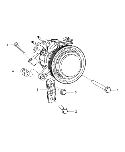 2012 Ram 1500 A/C Compressor Mounting Diagram 1 - Thumbnail