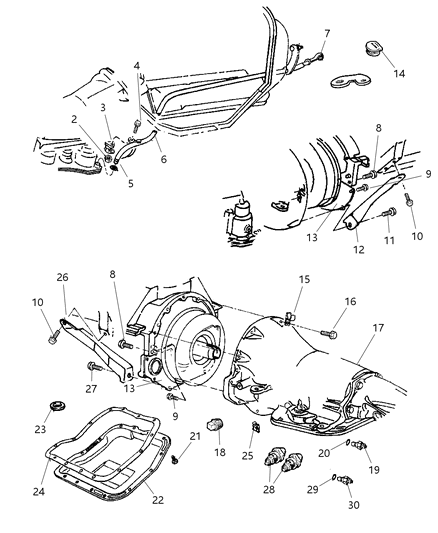 2000 Dodge Ram Wagon Extension Housing Seal Diagram for 4863884AF