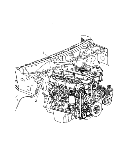 2007 Dodge Ram 3500 Cab Chassis Plumbing - Heater Diagram 2 - Thumbnail