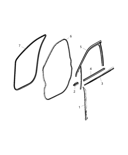 2018 Jeep Compass Pad, Passenger Side Diagram for 68242118AA