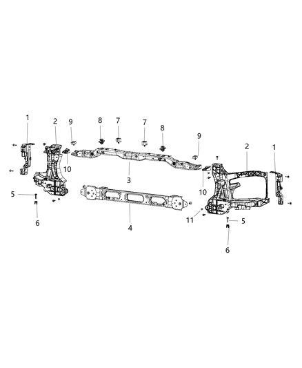 2014 Ram 3500 Cab Chassis Radiator Support Diagram