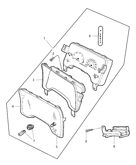 2000 Dodge Ram 2500 Regular Cab Instrument Cluster Diagram