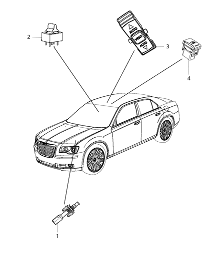 2014 Chrysler 300 Switches - Body Diagram