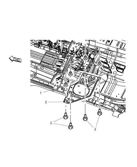 2009 Jeep Liberty Transfer Case Skid Plate Diagram 2 - Thumbnail