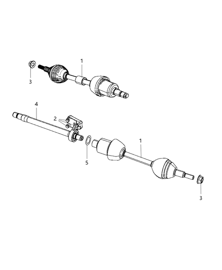 2008 Chrysler Pacifica Front Halfshaft Diagram 1 - Thumbnail