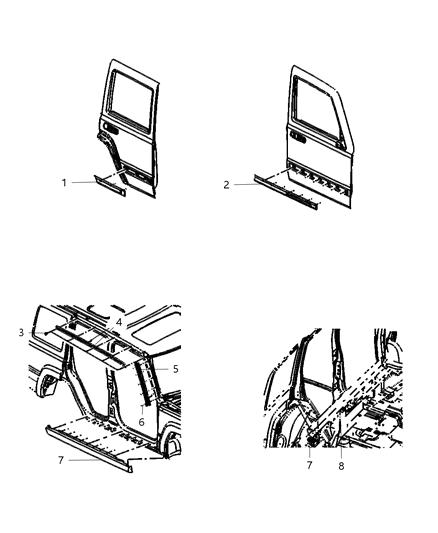 2006 Jeep Commander Seal Retainer Diagram for 55369039AE