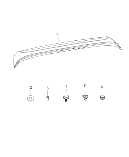 2018 Chrysler Pacifica Spoiler Seal Diagram for 5182683AA