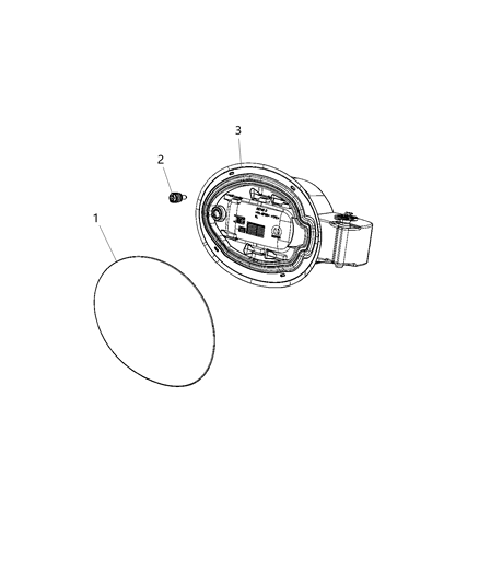 2020 Jeep Cherokee Fuel Filler Housing, Door And Related Parts Diagram