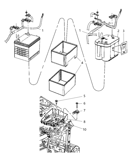 2007 Jeep Compass Warning Label Diagram for 4606799AA
