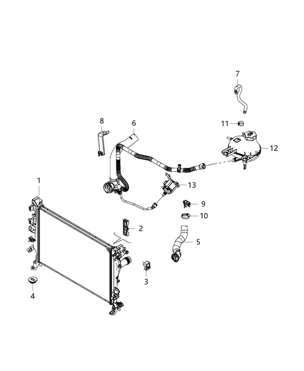 2019 Jeep Renegade Radiator And Related Parts Diagram 5 - Thumbnail