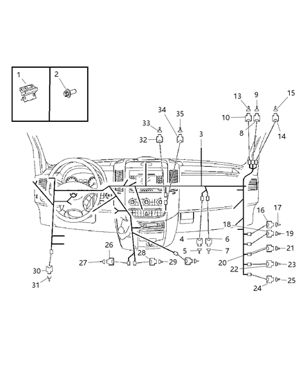 2009 Dodge Sprinter 3500 Terminal Diagram for 68016727AA