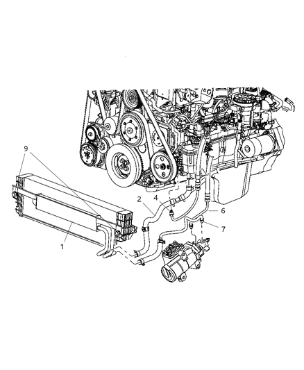 2007 Dodge Ram 3500 Cab Chassis Power Steering Hoses Diagram 2 - Thumbnail