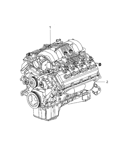2010 Jeep Commander Engine Assembly And Service Long Block Diagram 2 - Thumbnail