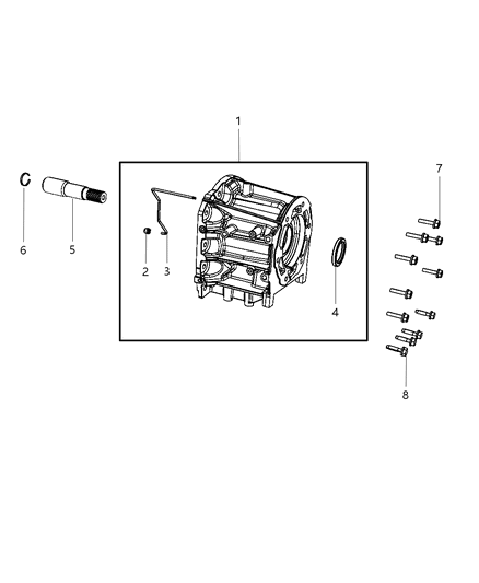 2009 Jeep Wrangler Case , Extension & Adapter Diagram 1 - Thumbnail