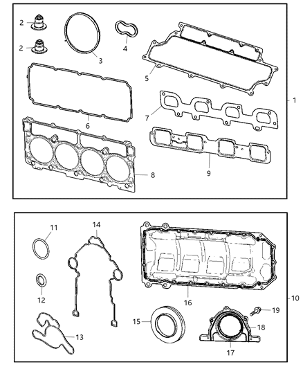 2010 Chrysler 300 Engine Gasket / Install Kits Diagram 4 - Thumbnail