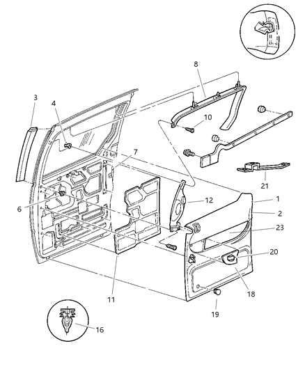 2000 Chrysler Voyager Molding Diagram for GG71RC3