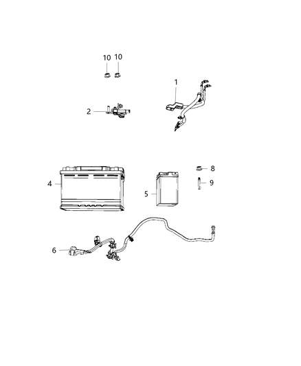 2021 Jeep Wrangler Wiring, Battery Diagram 2 - Thumbnail