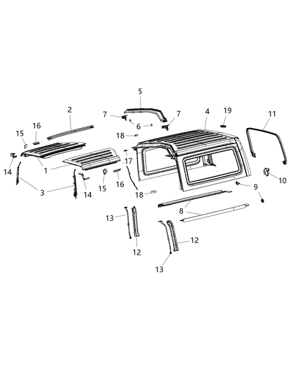 2020 Jeep Wrangler Hard Top Diagram 1 - Thumbnail