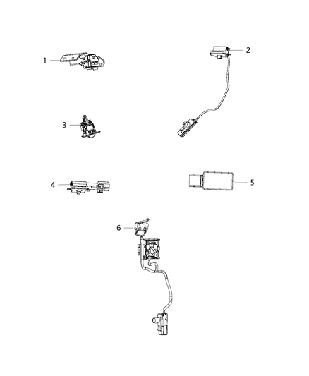 2018 Jeep Wrangler All-new Model Lighting, Interior Diagram 1 - Thumbnail