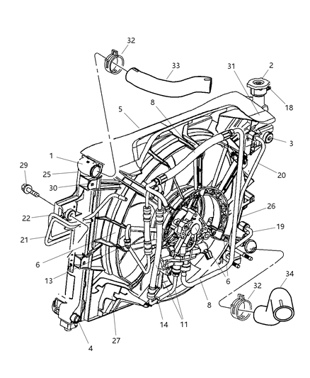 2002 Jeep Grand Cherokee Cooler Power Steering Diagram for 52079948AB