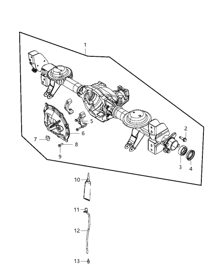 2009 Chrysler Aspen Housing & Vent , Rear Axle Diagram 2 - Thumbnail