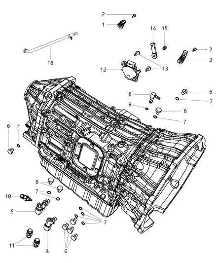 2011 Ram 4500 Sensor Transmission Output Speed Diagram for 68019930AA