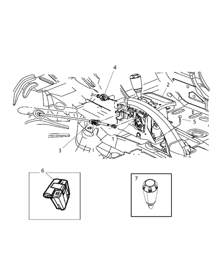 2006 Jeep Commander Gearshift Control Diagram 2 - Thumbnail
