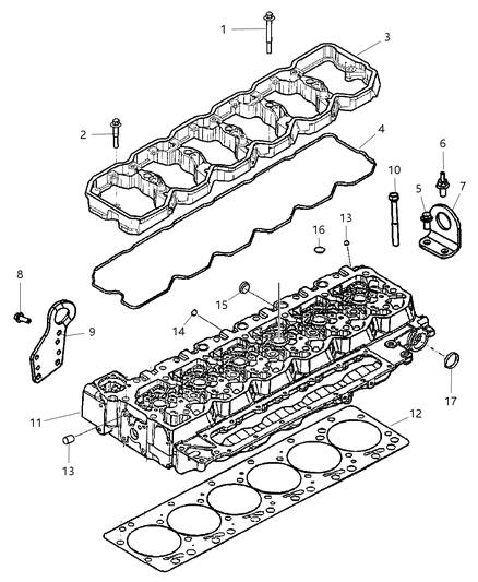 2008 Dodge Ram 3500 Cab Chassis Cylinder Head & Cover And Rocker Housing Diagram 3 - Thumbnail