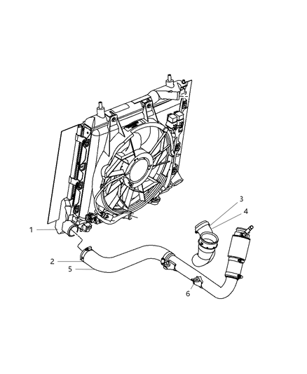2008 Chrysler PT Cruiser Cooler Charge Air Diagram for 5096198AB