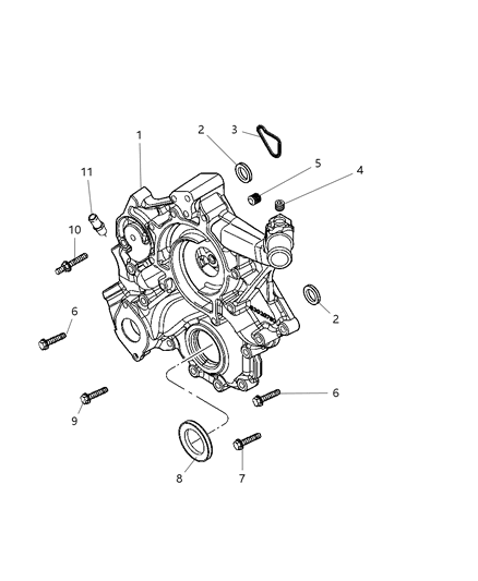 2006 Dodge Ram 1500 Timing Cover Diagram 1 - Thumbnail