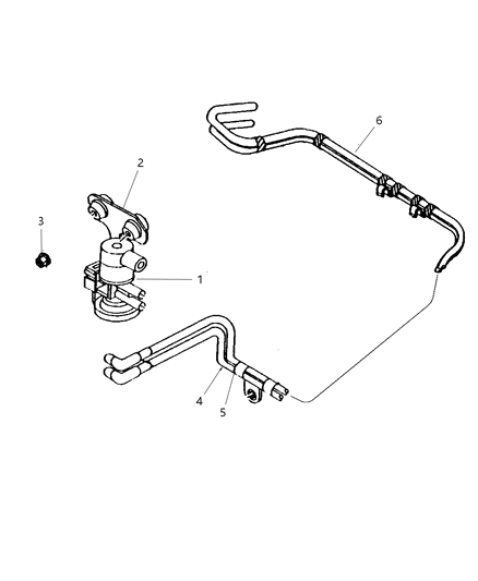 2002 Dodge Dakota Emission Control Vacuum Harness Diagram 1 - Thumbnail