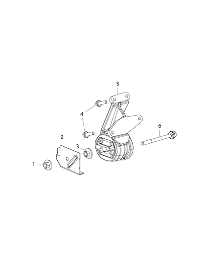 2019 Ram 1500 New Style Engine Mounting Right Side Diagram 1 - Thumbnail