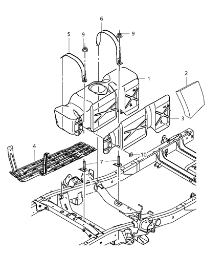 2008 Dodge Ram 3500 Tank Fuel Diagram for 55366949AE