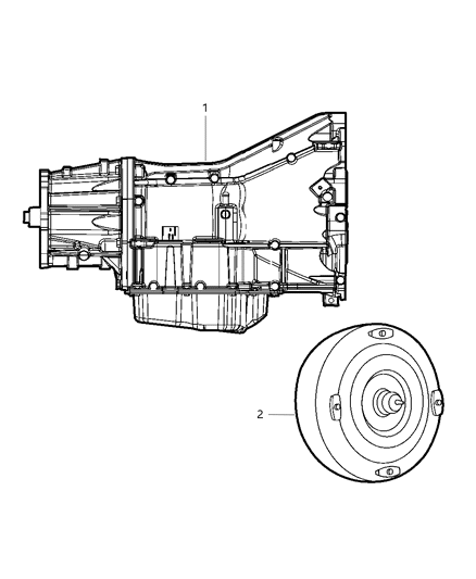 2005 Jeep Wrangler Transmission Assembly of Automatic Transmission Diagram