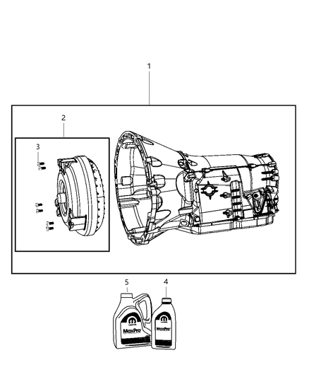 2009 Dodge Charger Transmission Kit With Torque Converter Diagram for 5175491AE